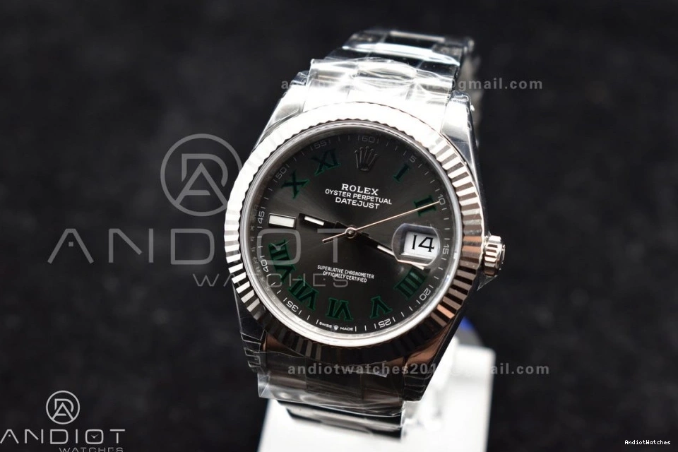 HighPerformance 590 Gray Roman Oyster VS Bracelet SS on 1:1 41 Edition DateJust 126330 VSF Best Green 904L Dial 1118